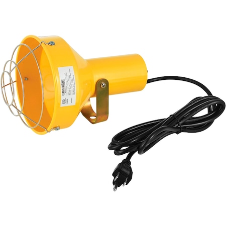Global Industrial Dock Light Head, Par38 Bulb Compatible, 8ft Cord w/ Plug 501754